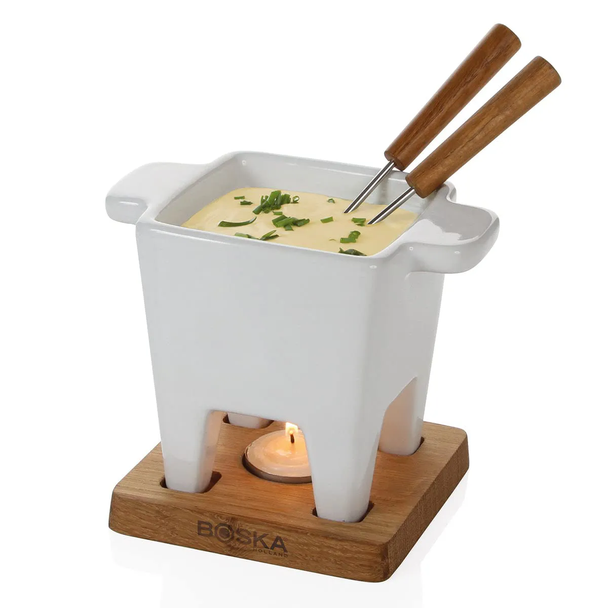 Meilleure poêle à fondue en céramique : Boska Tea Light Tapas ensemble à fondue
