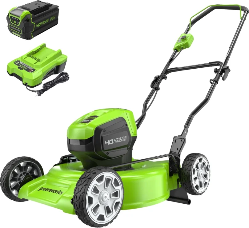 Tondeuse électrique sans fil Greenworks 40V à moteur sans balais pour terrain moyen